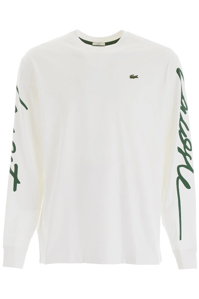 Lacoste Live T-shirt In White Green (white) | ModeSens