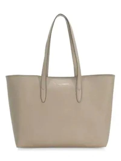 Shop Dolce & Gabbana Women's Leather Tote In Light Mud