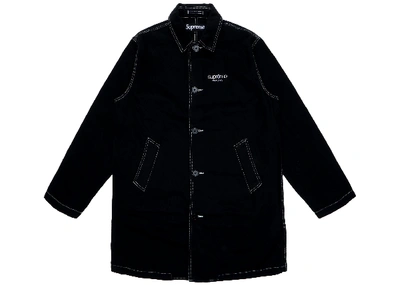 Pre-owned Supreme  Washed Work Trench Coat Black