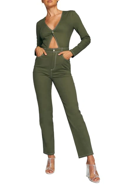 Shop Tiger Mist Serena Jumpsuit In Khaki