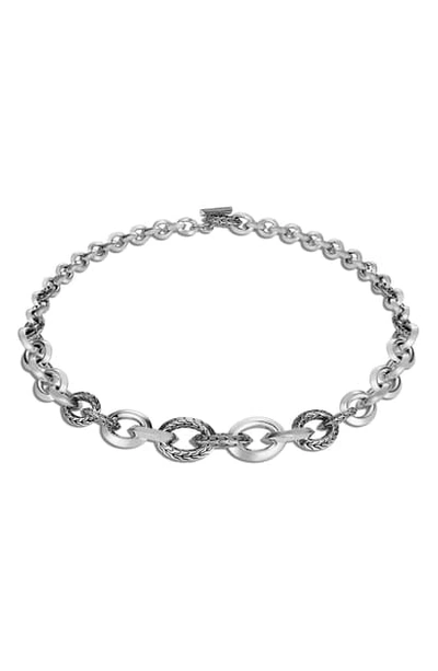 Shop John Hardy Classic Chain Knife Edge Necklace In Silver
