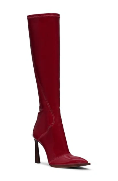 Shop Fendi Stivale Patent Tall Boot In Red Patent