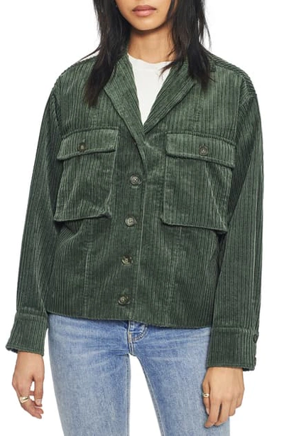 Shop Anine Bing Sam Corduroy Jacket In Green