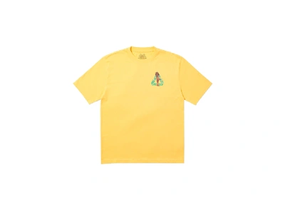 Pre-owned Palace  Rolls P3 T-shirt Yellow
