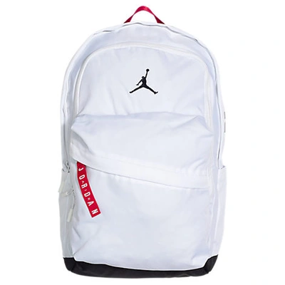 Shop Nike Jordan Air Patrol Backpack In White 100% Polyester