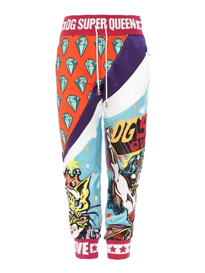 Shop Dolce & Gabbana Super Heroine Tracksuit Pants In Multicolour