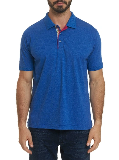 Shop Robert Graham Men's Westan Polo Shirt In Heather Size: 3xl By  In Heather Blue