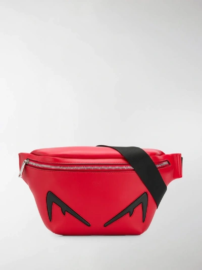 Shop Fendi Diabolic Eyes Belt Bag In Red