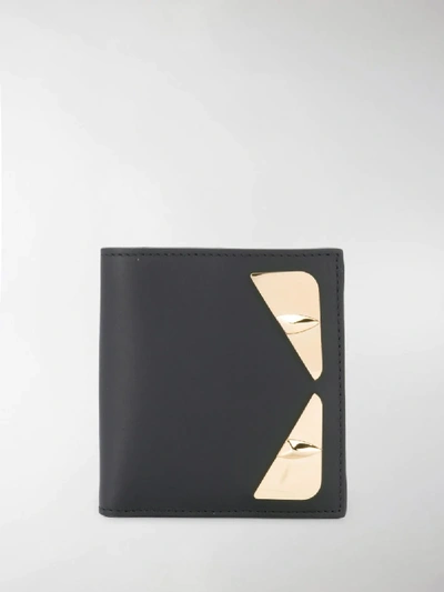 Shop Fendi Diabolic Eyes Bi-fold Wallet In Black