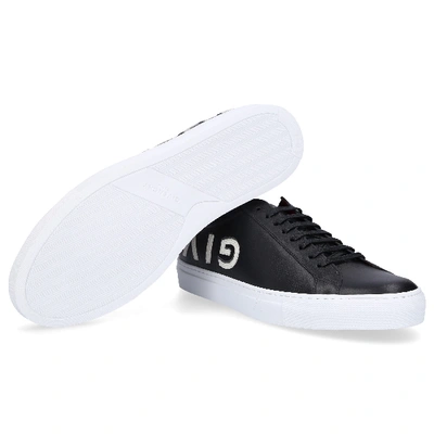 Shop Givenchy Low-top Sneakers Urban Street Calfskin Logo Black Red In Black,red