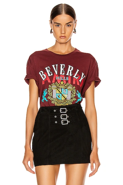 Shop Amiri Beverly Hills T Shirt In Red In Burgundy