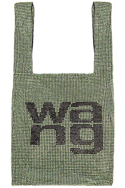 Shop Alexander Wang Wanglock Mini Shopper Mesh Bag In Peridot