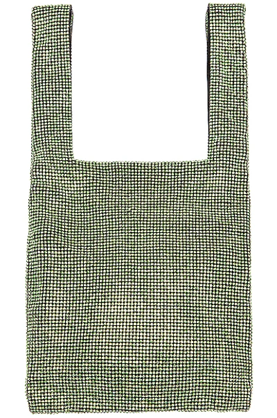 Shop Alexander Wang Wanglock Mini Shopper Mesh Bag In Peridot