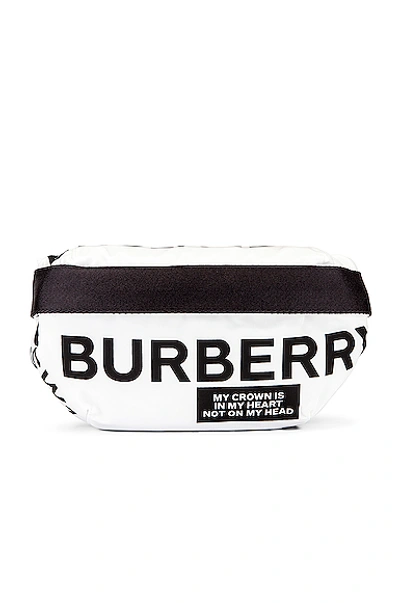 Shop Burberry Medium Sonny Graphic Fanny Pack In White