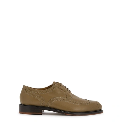 Shop Clergerie Paris Roli2 Taupe Leather Brogues