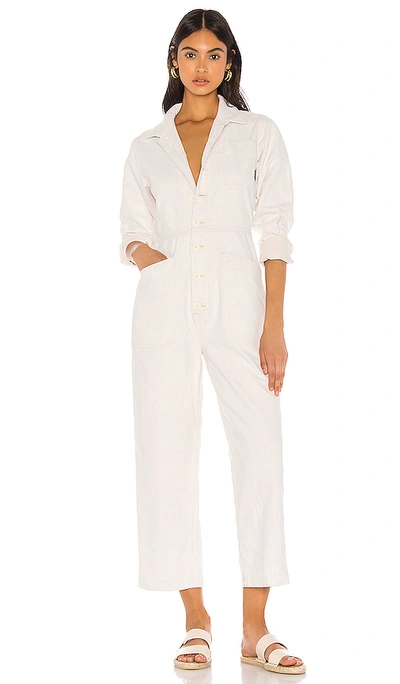 Shop Free People Gia Coverall In White. In Ivory