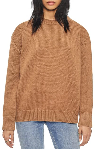 Shop Anine Bing Rosie Oversize Cashmere Sweater In Camel