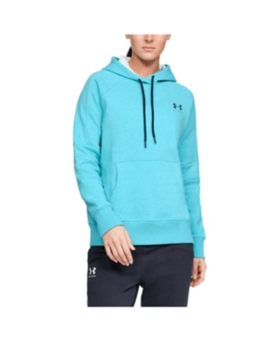 Under Armour Women's Rival Fleece Lc Logo Novelty Hoodie In Breathtaking  Blue Medium Heather | ModeSens