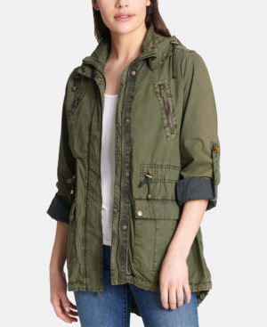 levi's hooded utility jacket women's