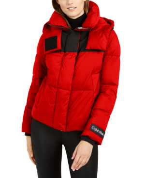 calvin klein women's red jacket