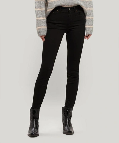 Shop Acne Studios Climb Mid-rise Skinny Jeans In Stay Black