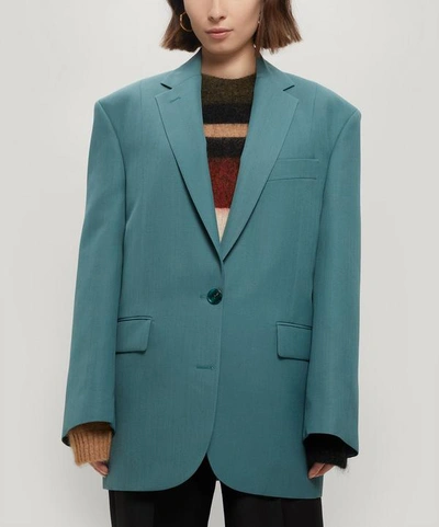 Shop Acne Studios Jilly Oversized Single-breasted Suit Jacket In Blue