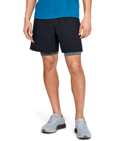 Shop Under Armour Men's Launch Sw 2-in-1 Shorts In 002 Black