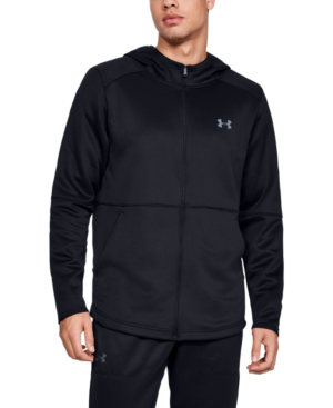 men's under armour black zip up hoodie