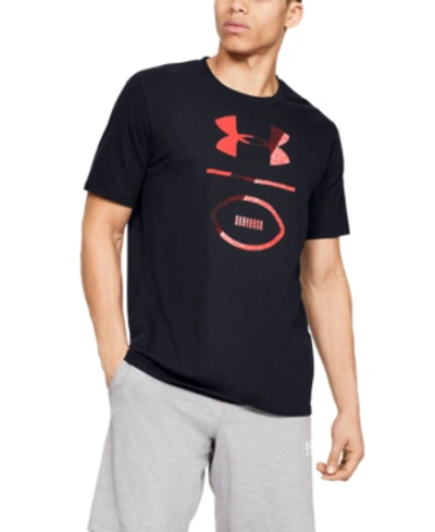 Shop Under Armour Men's Football Stack T-shirt In Black