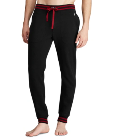 Shop Polo Ralph Lauren Men's Brushed Fleece Pajama Joggers In Polo Black