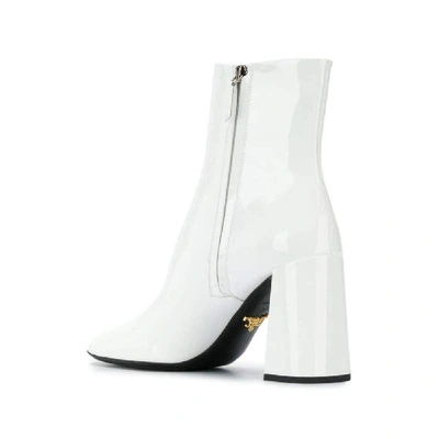 Shop Prada White Ankle Boots