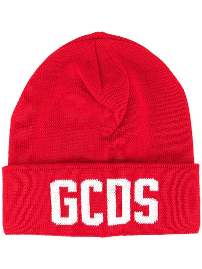 Shop Gcds Logo Beanie In Red