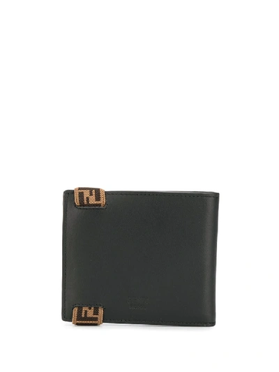 Shop Fendi Leather Wallet In Black