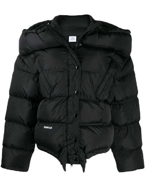 Vetements Upside-Down Puffer Jacket In Black | ModeSens