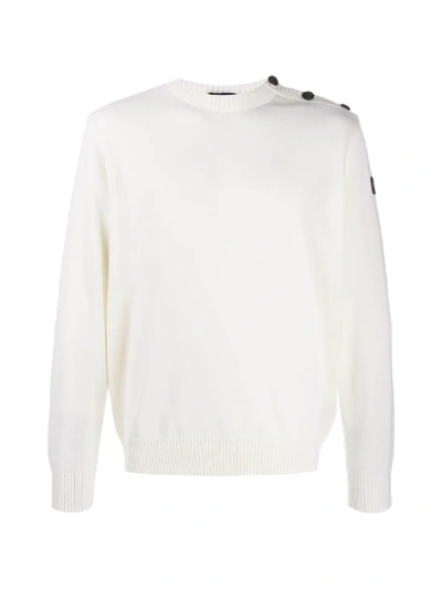 Shop Paul & Shark Button Shoulder Jumper In White