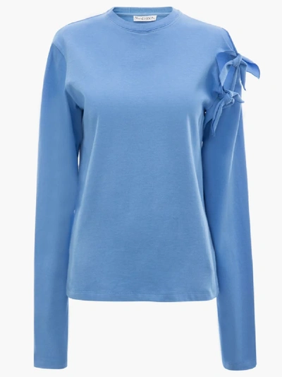 Shop Jw Anderson Multiple Knots Long Sleeve T-shirt In Blue