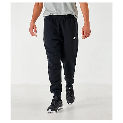 Shop Nike Sportswear Club Fleece Jogger Pants In Black/black/white