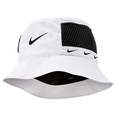 Shop Nike Repeat Swoosh Bucket Hat In White