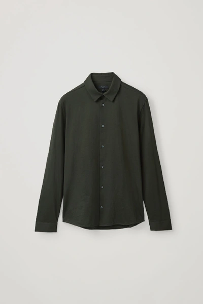 Shop Cos Jersey Shirt In Green
