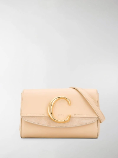 Shop Chloé C Belt Bag In Neutrals