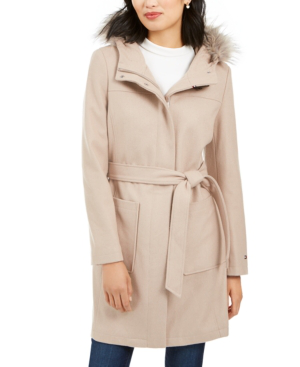 fur trimmed hooded coats