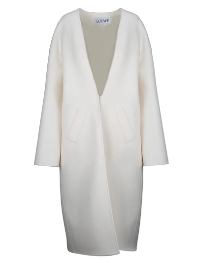 Shop Loewe Coat In White