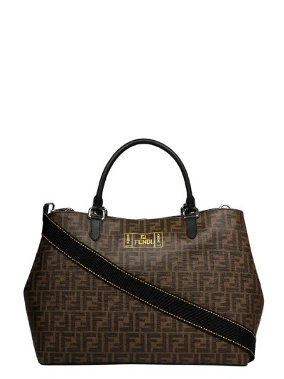 Shop Fendi Tote In Brown