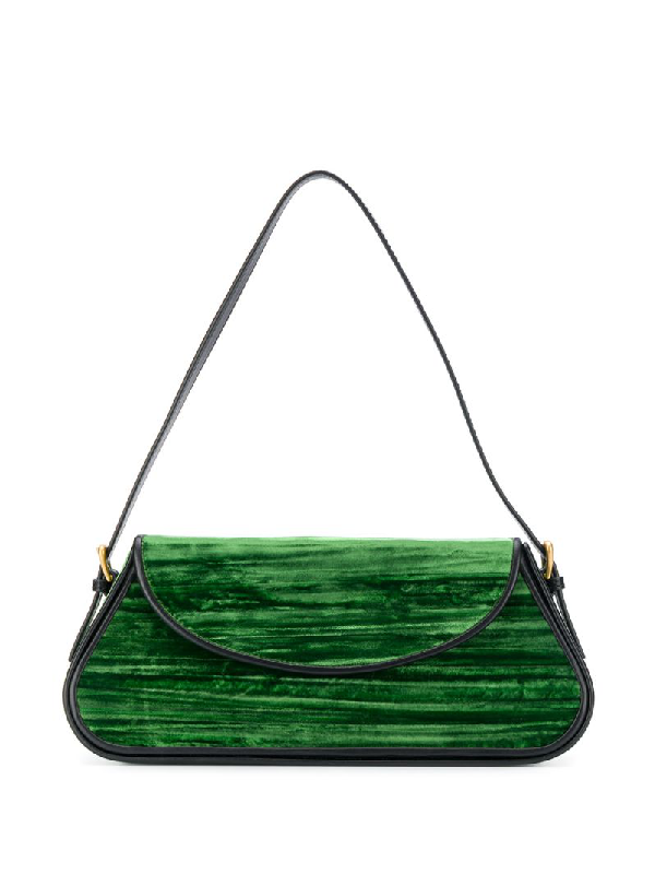 crushed velvet handbag
