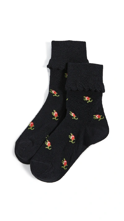 Shop Marc Jacobs The Pointelle Socks In Black Multi