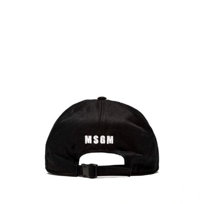 Shop Msgm Black Cotton Hat