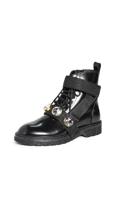 Shop Polly Plume Lara Rock Boots In Black Black