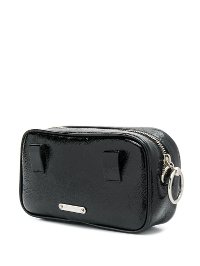 Shop Rebecca Minkoff Camera Leather Belt Bag In Black