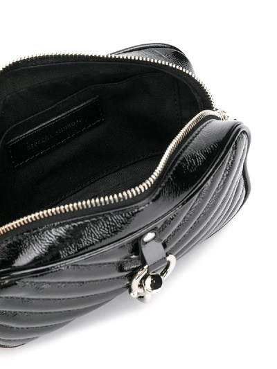 Shop Rebecca Minkoff Camera Leather Belt Bag In Black