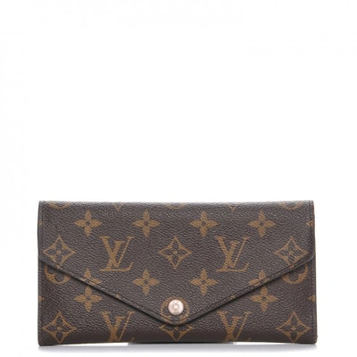 Pre-owned Louis Vuitton Wallet Josephine Monogram In Rose Nacre